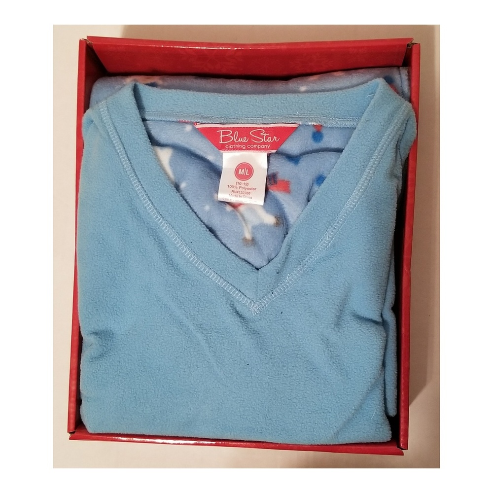 Blue Star Clothing Fleece Pajama Pant Set Medium